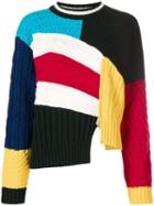 Msgm Panel Sweater - Black