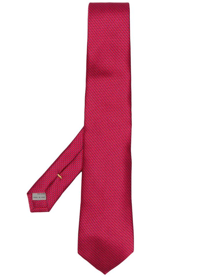 Canali Micro Patterned Tie - Red