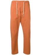 The Silted Company Drawstring Waist Tapered Trousers - Orange