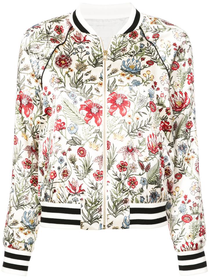 Mother Letterman Bomber Jacket - White