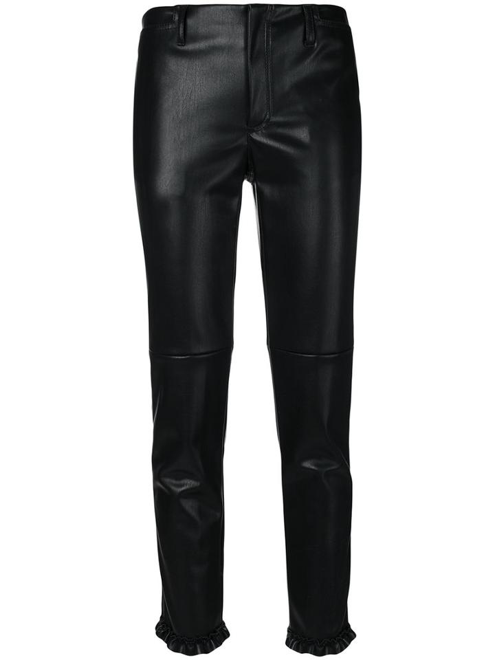 Philosophy Di Lorenzo Serafini - High Shine Pants - Women - Cotton/polyester/viscose - 42, Black, Cotton/polyester/viscose