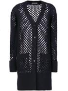 Dorothee Schumacher Open Weave Long Line Cardigan - Blue