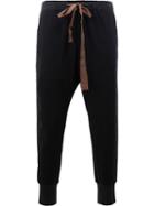 Ziggy Chen Cropped Sweatpants, Size: 52, Black, Cotton