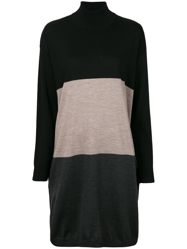 I'm Isola Marras Block Stripe Jumper Dress - Black