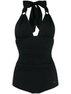 Dolce & Gabbana Deep V-neck Swimsuit - Black