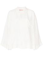 Marni Stitch Detail Loose Fit Blouse - Nude & Neutrals