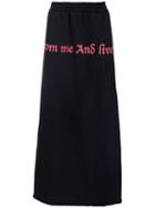 Vetements Printed Jersey Skirt, Women's, Size: Xs, Black, Cotton