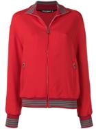 Dolce & Gabbana Zipped Up Bomber Jacket - Red