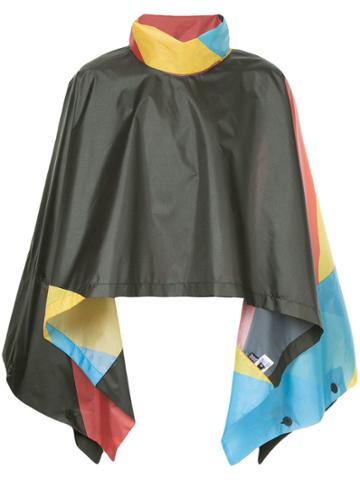 Berthold Printed Ripstop Poncho - Black