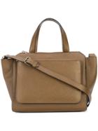 Valextra Zipped Shoulder Bag - Brown