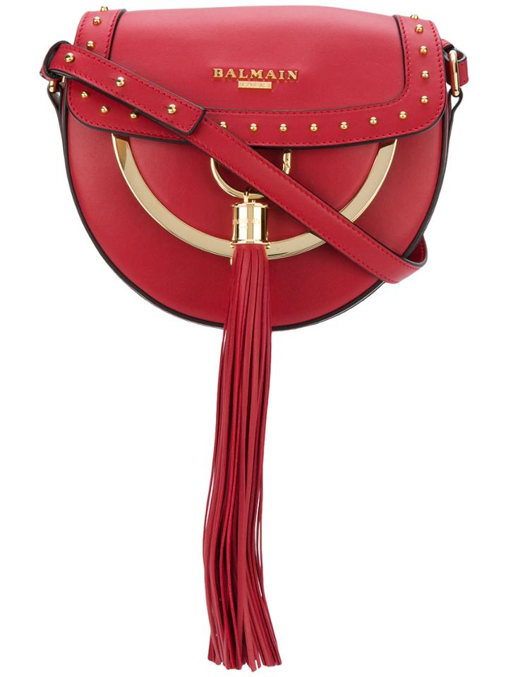 Balmain Domaine Flap Bag - Red