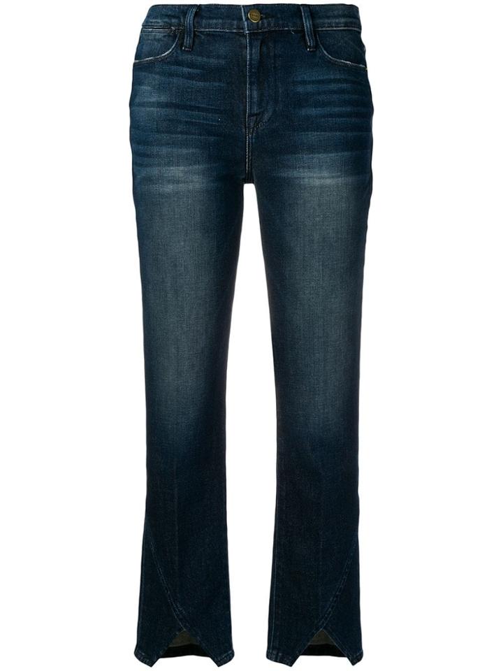 Frame Denim Le High Straight Triangle Cut Eans - Blue