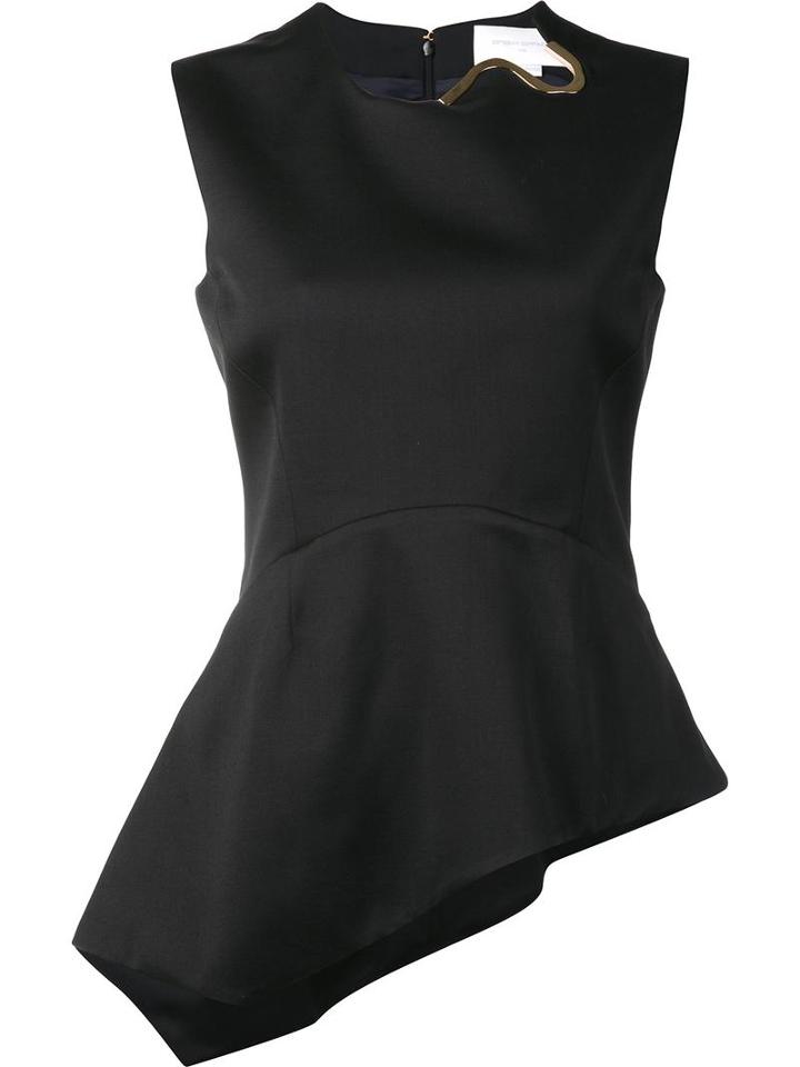 Esteban Cortazar Cutout Detail Asymmetric Top, Women's, Size: 40, Black, Viscose