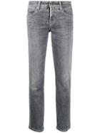 Cambio Side Tape Jeans - Grey