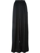 Ann Demeulemeester Pleated Front Maxi Skirt, Women's, Size: 36, Black, Polyester