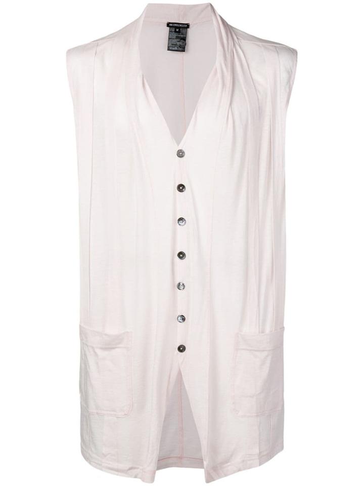 Ann Demeulemeester Panelled Sleeveless Cardigan - Pink
