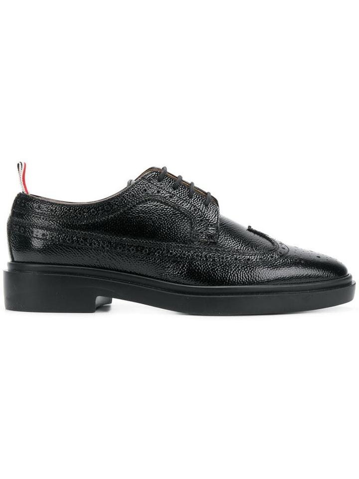 Thom Browne Pebble Grain Longwing Brogue - Black