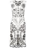 Alexander Mcqueen Spine Shell Midi Dress - White