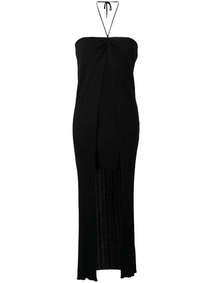 Jacquemus Layered Halter Dress - Black
