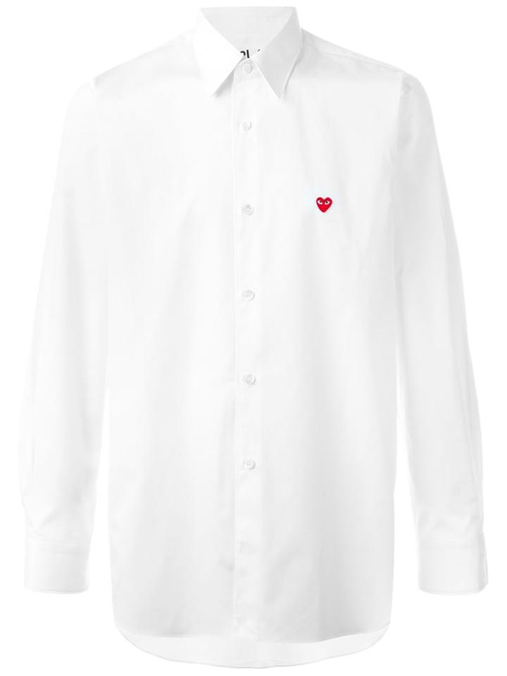 Comme Des Garçons Play Mini Heart Shirt, Men's, Size: Xl, White, Cotton