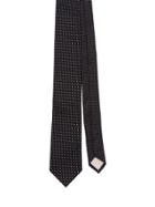 Prada Micro Patterned Tie - Black
