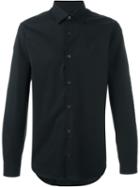 Z Zegna Plain Shirt, Men's, Size: 39, Black, Cotton/spandex/elastane