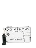 Givenchy All Over Logo Print Pouch - White
