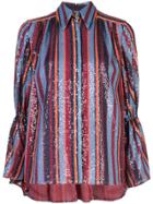 Carolina Herrera Striped Sequin-embroidery Shirt - Multicolour