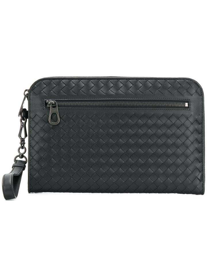 Bottega Veneta Nero Intrecciato Document Case - Black