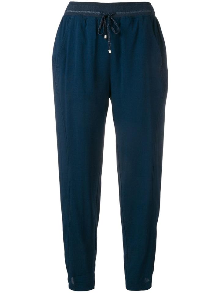 Lorena Antoniazzi Slim-fit Drawstring Trousers - Blue