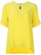 Sportmax Half-zip Top, Women's, Size: M, Yellow/orange, Viscose/spandex/elastane/silk