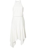 Halston Heritage Pleated Trim Dress, Women's, Size: 2, White, Acetate