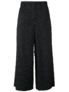 Christian Wijnants Cropped Fringed Trousers - Black