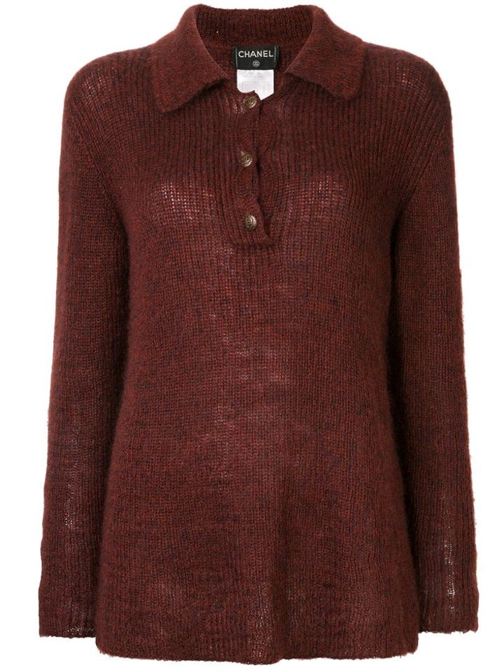 Chanel Vintage Longsleeve Knit Top - Red