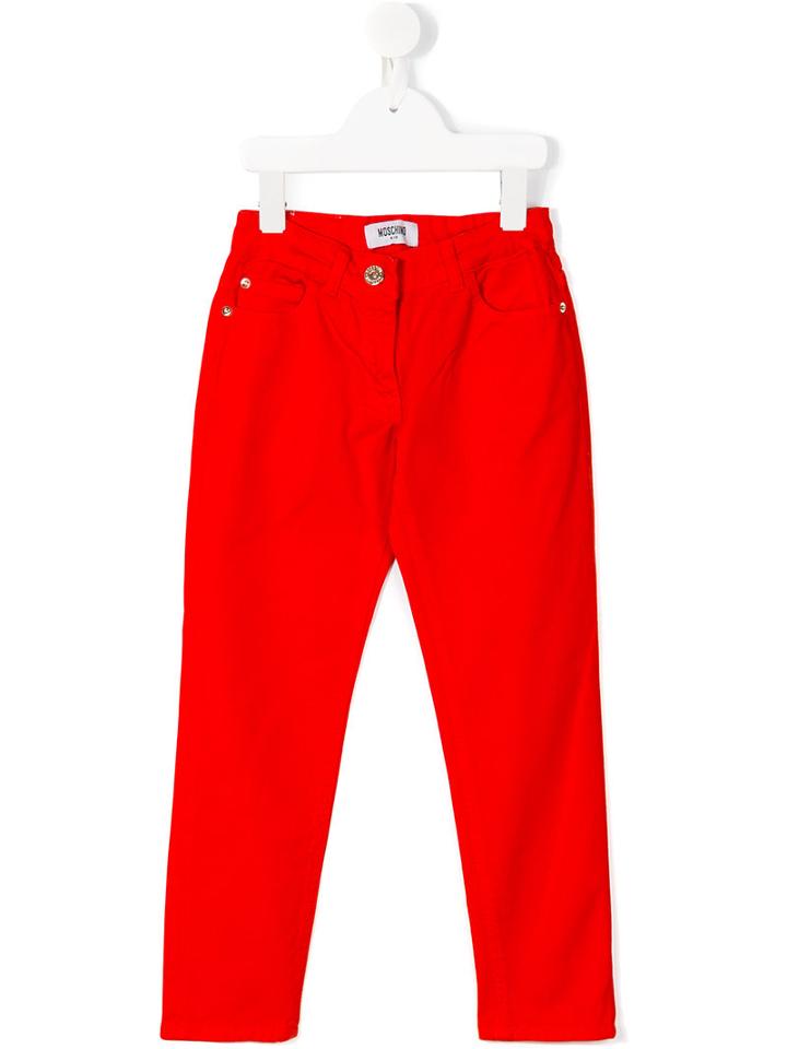 Moschino Kids Regular Jeans, Girl's, Size: 10 Yrs, Red