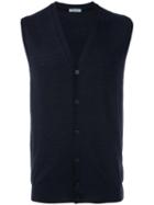 Paolo Pecora Buttoned Knit Gilet, Men's, Size: Xl, Grey, Wool