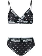 Moschino - Polka Dot Bikini - Women - Polyester/spandex/elastane - 38, Black, Polyester/spandex/elastane