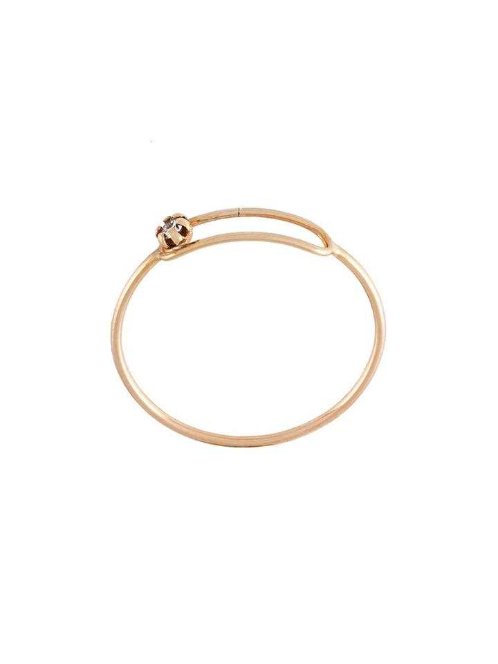 Sarah & Sebastian 'small Oblong' Ring, Women's, Size: O 1/2, Metallic