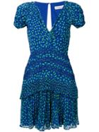 Self-portrait Dot Chiffon Printed Dress - Blue