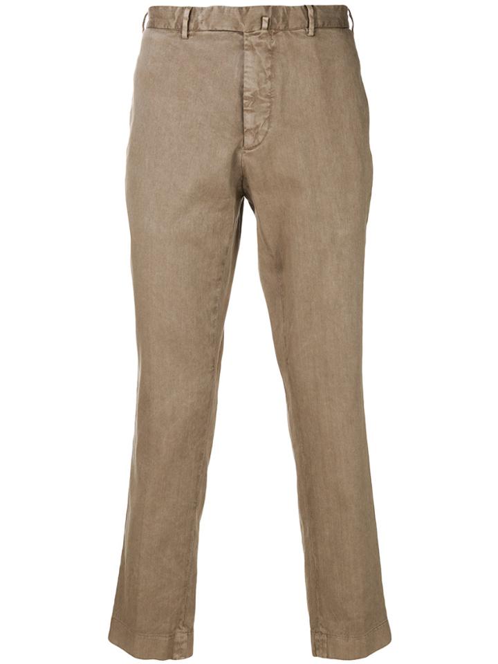 Dell'oglio Tailored Fitted Trousers - Brown