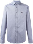 Armani Jeans Logo Patch Shirt, Men's, Size: Xl, Blue, Cotton