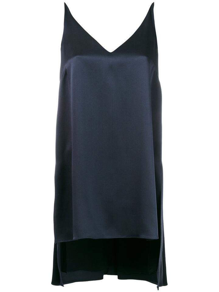 Adam Lippes Flared Blouse, Women's, Size: 4, Blue, Silk