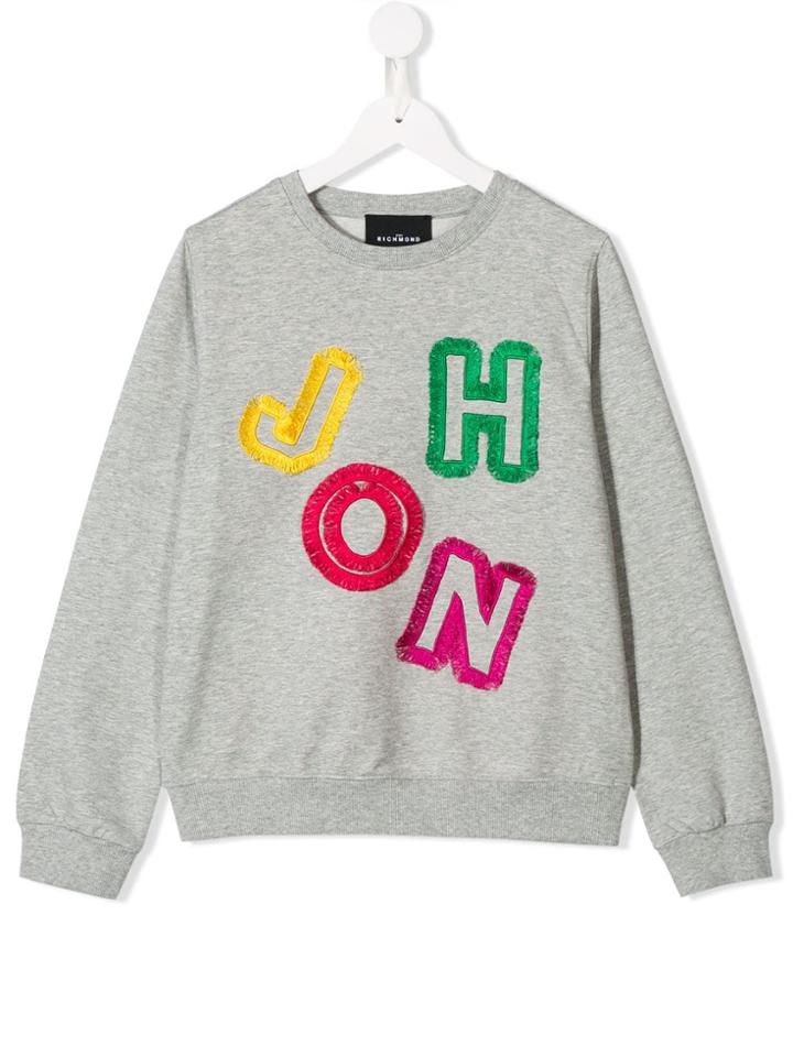 John Richmond Junior Embroidered Sweatshirt - Grey