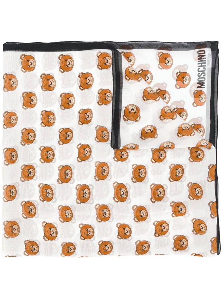 Moschino Ready To Bear Scarf - White