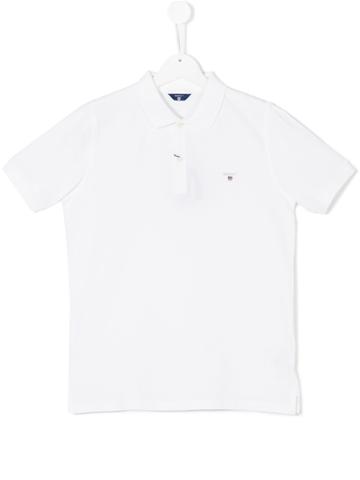 Gant Kids Logo Polo Shirt - White