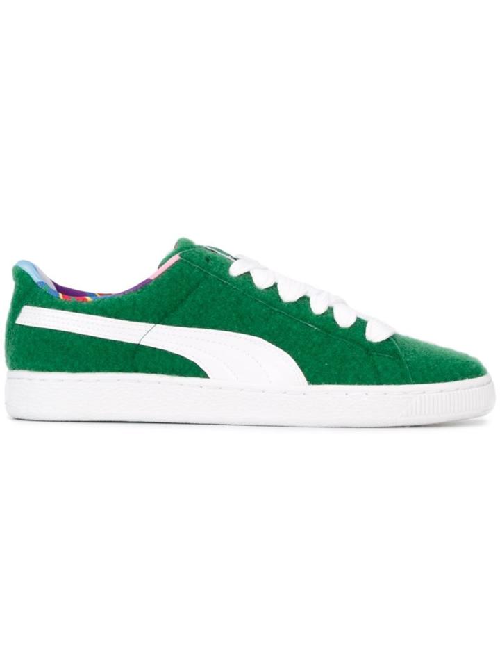 Puma Puma X Dee & Ricky Basket Sneakers, Adult Unisex, Size: 11, Green, Acrylic/polyester/rubber