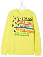 Msgm Kids Printed Sweater - Yellow