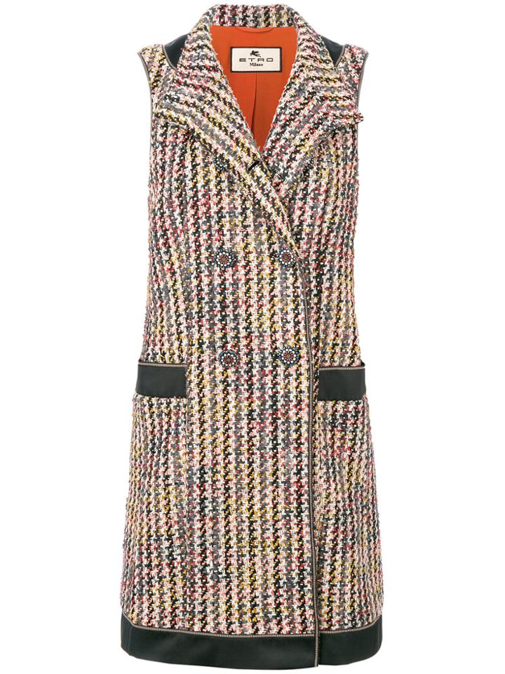 Etro Sleeveless Bouclé Jacket - Multicolour