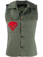 Mr & Mrs Italy Sleeveless Army Jacket - Green
