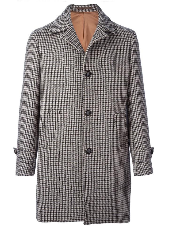 Eleventy Plaid Mid-length Coat